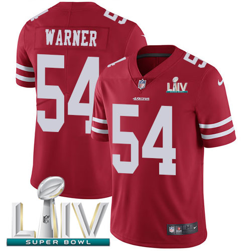 San Francisco 49ers Nike #54 Fred Warner Red Super Bowl LIV 2020 Team Color Men Stitched NFL Vapor Untouchable Limited Jersey->youth nfl jersey->Youth Jersey